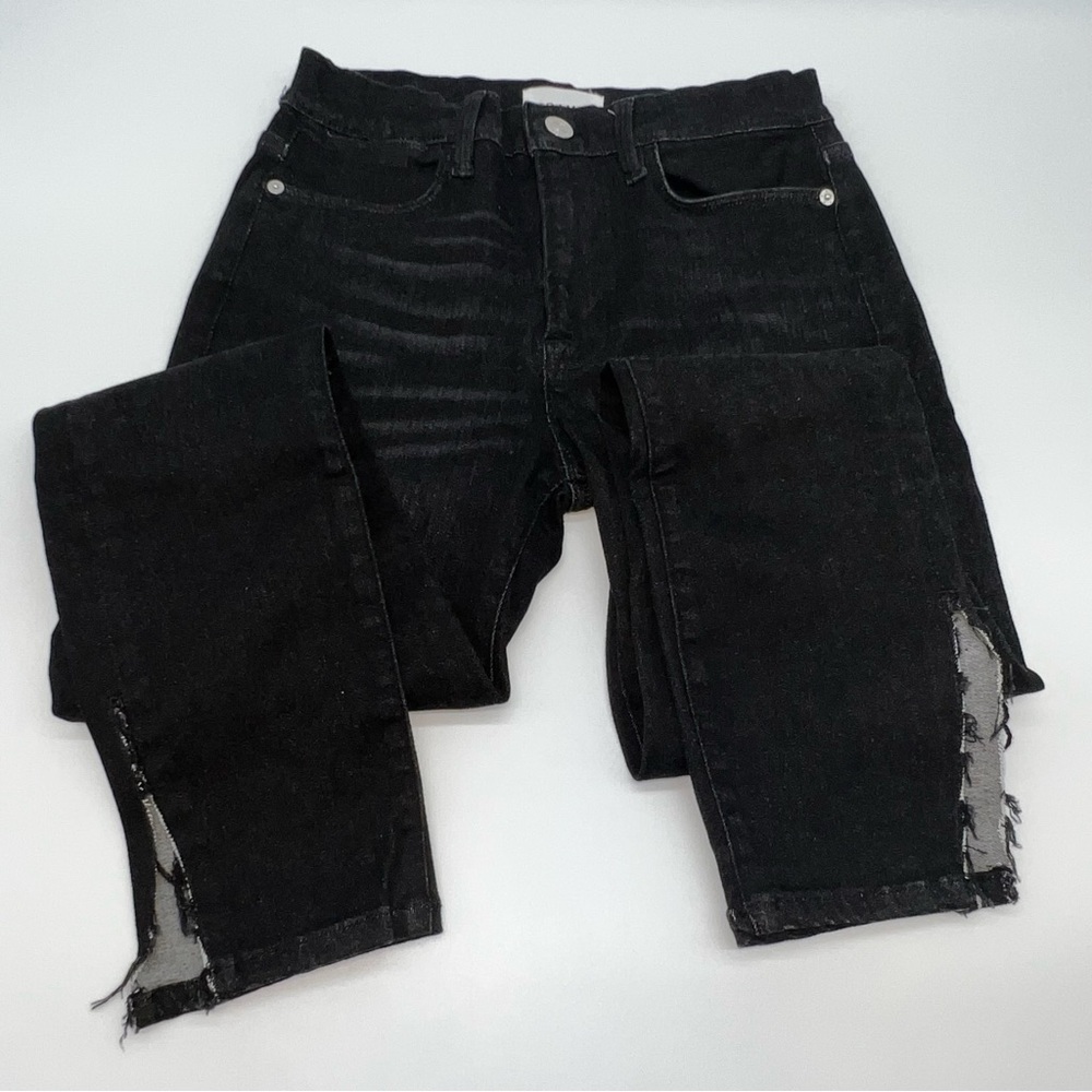 Frame Denim Black Straight Leg Jeans - Picture 6 of 11